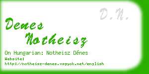 denes notheisz business card